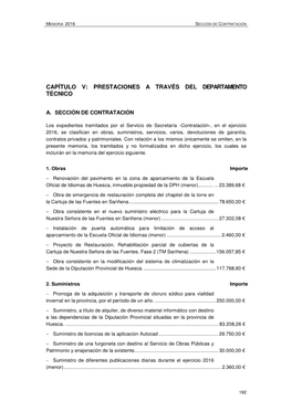 Capítulo V: Prestaciones a Través Del Departamento Técnico