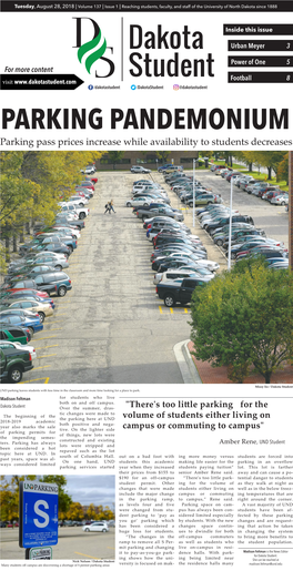 Parking Pass Prices Increase While Availability to Students Decreases