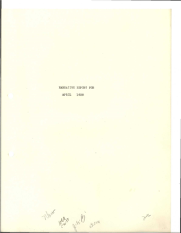 Narrative Report for April 1938