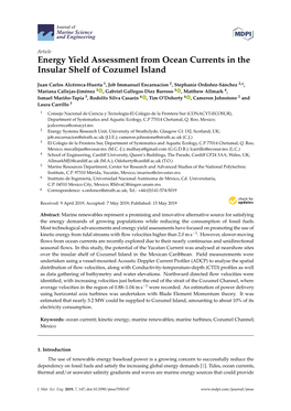 Energy Yield Assessment from Ocean Currents in the Insular Shelf of Cozumel Island