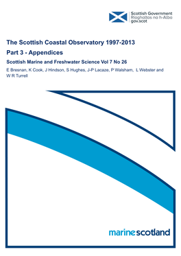 The Scottish Coastal Observatory 1997-2013