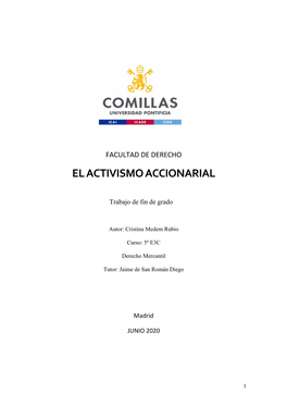 El Activismo Accionarial