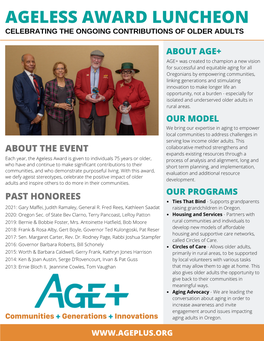 Ageless Award Information 2021