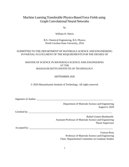 Machine Learning Transferable Physics-Based Force Fields Using Graph Convolutional Neural Networks