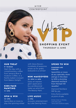 Shopping Event Thursday 6 June