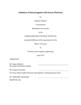 Validation of Electromagnetic CAD Human Phantoms