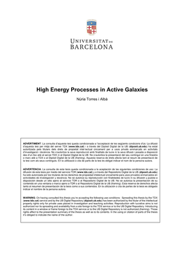 High Energy Processes in Active Galaxies