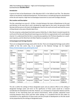 3469: Peel Holdings Due Diligence – High Level Archaeological Assessments East Boothstown SECOND DRAFT