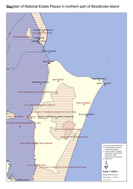 National Estate Places in Northern Part of Stradbroke Island