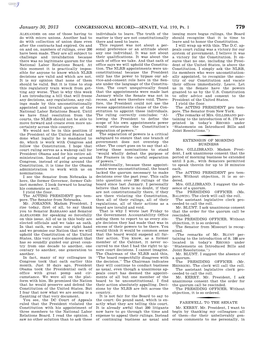 CONGRESSIONAL RECORD—SENATE, Vol. 159, Pt. 1 January