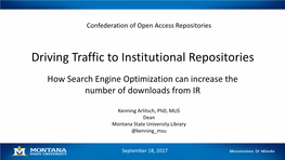 Driving Traffic to Institutional Repositories