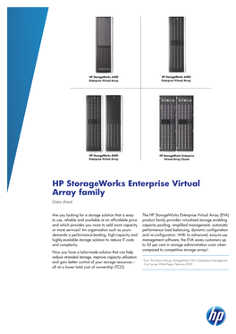 HP Storageworks Enterprise Virtual Array Family Data Sheet