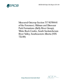 Measured Outcrop Section T17-R3W4-01 of the Foremost