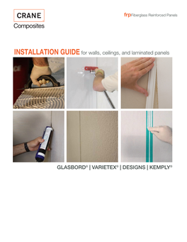 INSTALLATION GUIDE for Walls, Ceilings, and Laminated Panels