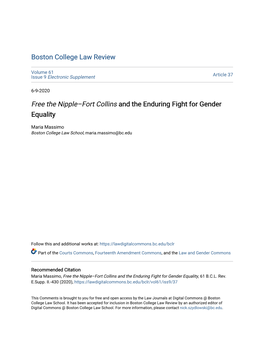 Free the Nippleâ•Fifort Collins and the Enduring Fight for Gender Equality