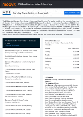 218 Bus Time Schedule & Line Route