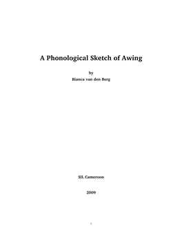 Awing Phonology Mar 2009 Final-U