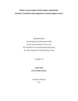 Shatter Cones in Hypervelocity Impact Experiments: Structure, Formation and Comparison to Natural Impact Craters