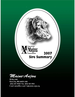 The Official Spring 2007 Sire Summary