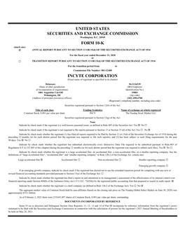 United States Securities and Exchange Commission Form