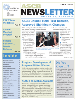 June 2007 ASCB Newsletter