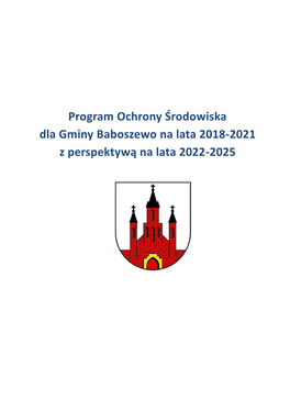 Plan Gospodarki Niskoemisyjnej Dla Gminy Baboszewo:  Poprawa Jakości Powietrza Atmosferycznego Poprzez Redukcje