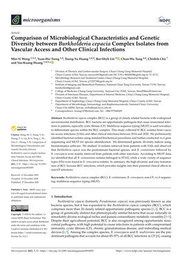 Comparison of Microbiological Characteristics and Genetic Diversity Between Burkholderia Cepacia Complex Isolates from Vascular Access and Other Clinical Infections