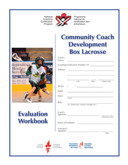 CC Dev Box Lacrosse Evaluation Workbook English.Indd