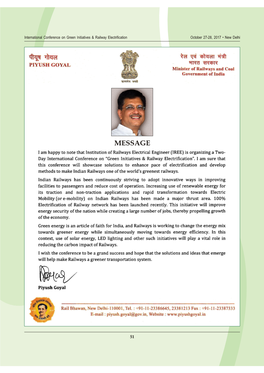 Souvenir -International Conference on Green Initiatives & Railway