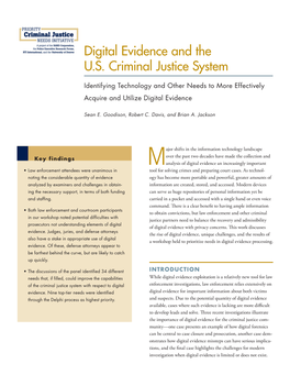 Digital Evidence and the US Criminal Justice System