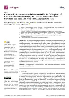 Community Parameters and Genome-Wide RAD-Seq Loci of Ceratothoa Oestroides Imply Its Transfer Between Farmed European Sea Bass and Wild Farm-Aggregating Fish