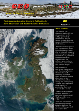 GEO Quarterly No 38 the Group for Earth Observation June 2013