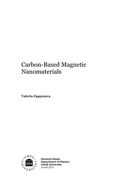 Carbon-Based Magnetic Nanomaterials