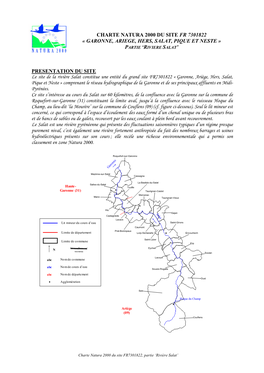 Charte Natura 2000 Du Site Fr 7301822 « Garonne, Ariege, Hers, Salat, Pique Et Neste » Partie ‘Riviere Salat’