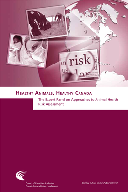 The Expert Panel on Approaches to Animal Health Risk Assessment