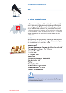 La Suisse, Pays Du Fromage