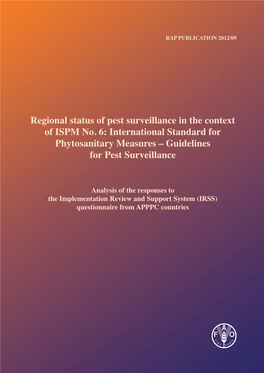 Regional Status Pest Surveillance in the Context of ISPM No. 6