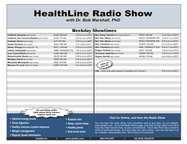 Healthline Radio Show with Dr