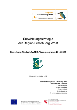 Entwicklungsstrategie Der Region Lëtzebuerg West