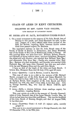 Coats of Arms in Kent Churches