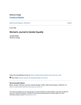 Women's Journal to Gender Equality