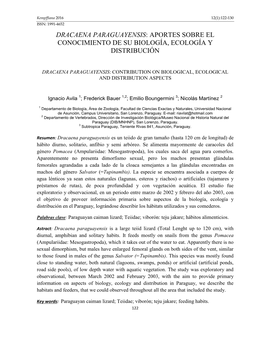 Dracaena Paraguayensis: Aportes Sobre El Conocimiento De Su Biología, Ecología Y Distribución