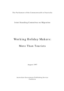 Working Holiday Makers