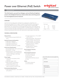 Power Over Ethernet (Poe) Switch