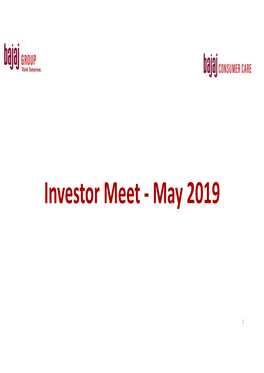 Investor Meet - May 2019