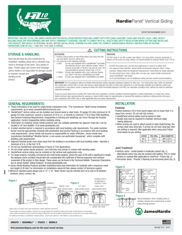 Hardiepanel Installation Inst HZ10