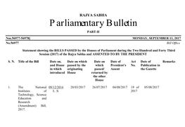 Parliamentary Bulletin