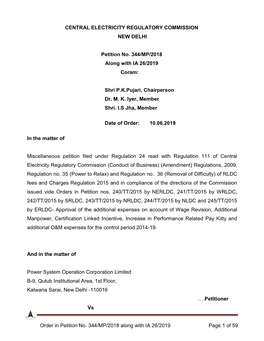 Order in Petition No. 344/MP/2018 Along with IA 26/2019 Page 1 of 59