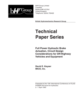 Technical Paper Series