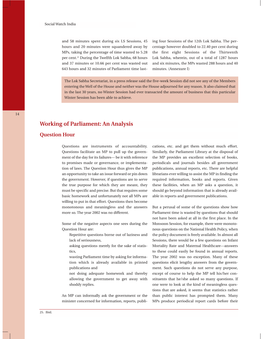 Working of Parliament: an Analysis